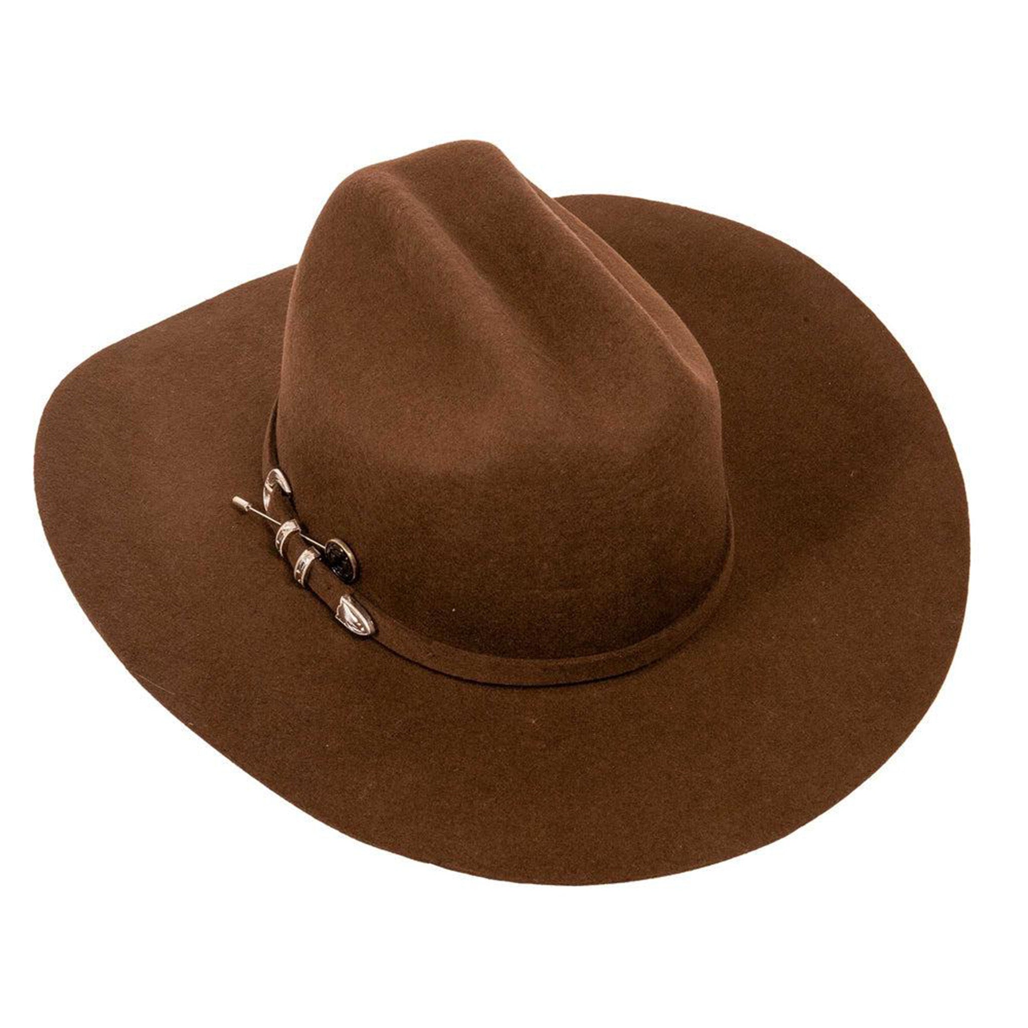 American Hat Co. Women's Brown Western Cowboy Felt Hat - Stylish Rodeo & Country Fashion Accessory for Outdoor Events, Concerts, and Ranch Wear