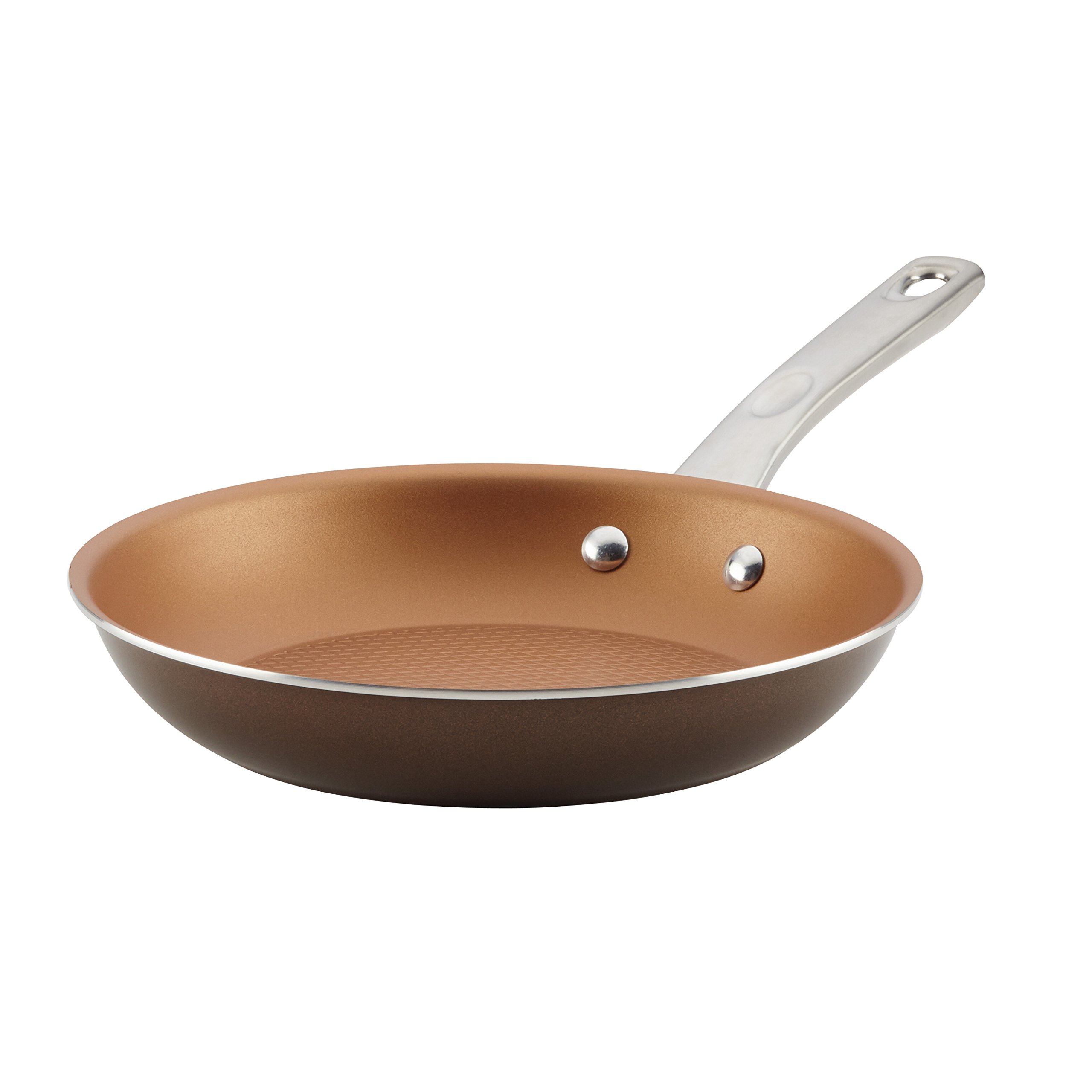 Ayesha Curry Nonstick Frying Pan - 9.25 Inch Brown Skillet for Home Cooking | Perfect for Sautéing, Frying Eggs & Pancakes | Durable Ceramic Coating