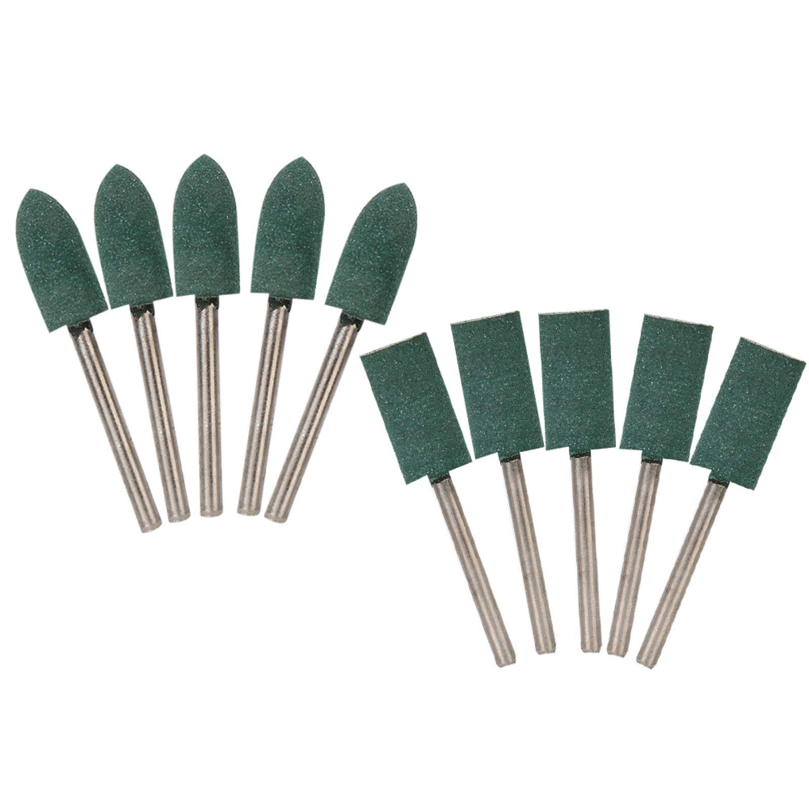 10Pcs Rubber Polishing Grinding Wheels Head Set - Durable Abrasive Tools for Glass, Stone, Jade & Metal - Perfect for DIY Crafts, Jewelry Making & Home Renovation Projects
