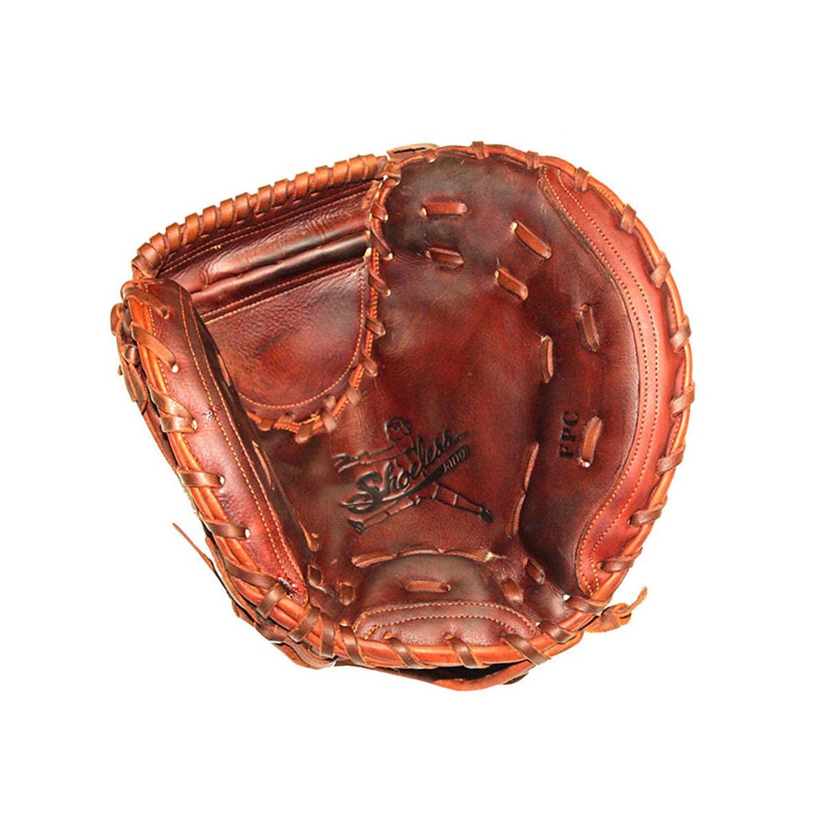 Shoeless Joe Fastpitch Catcher's Mitt - Premium Brown Leather Baseball Glove for Youth & Adult Players - Ideal for Fastpitch Softball Games & Training