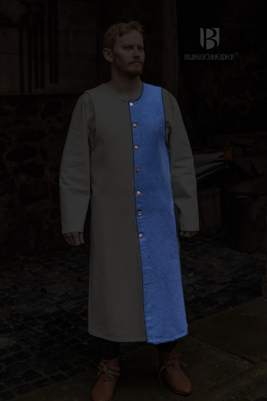 Left Side Tabard Auderic Blue - Medieval Costume Accessory for LARP, Cosplay & Renaissance Fairs