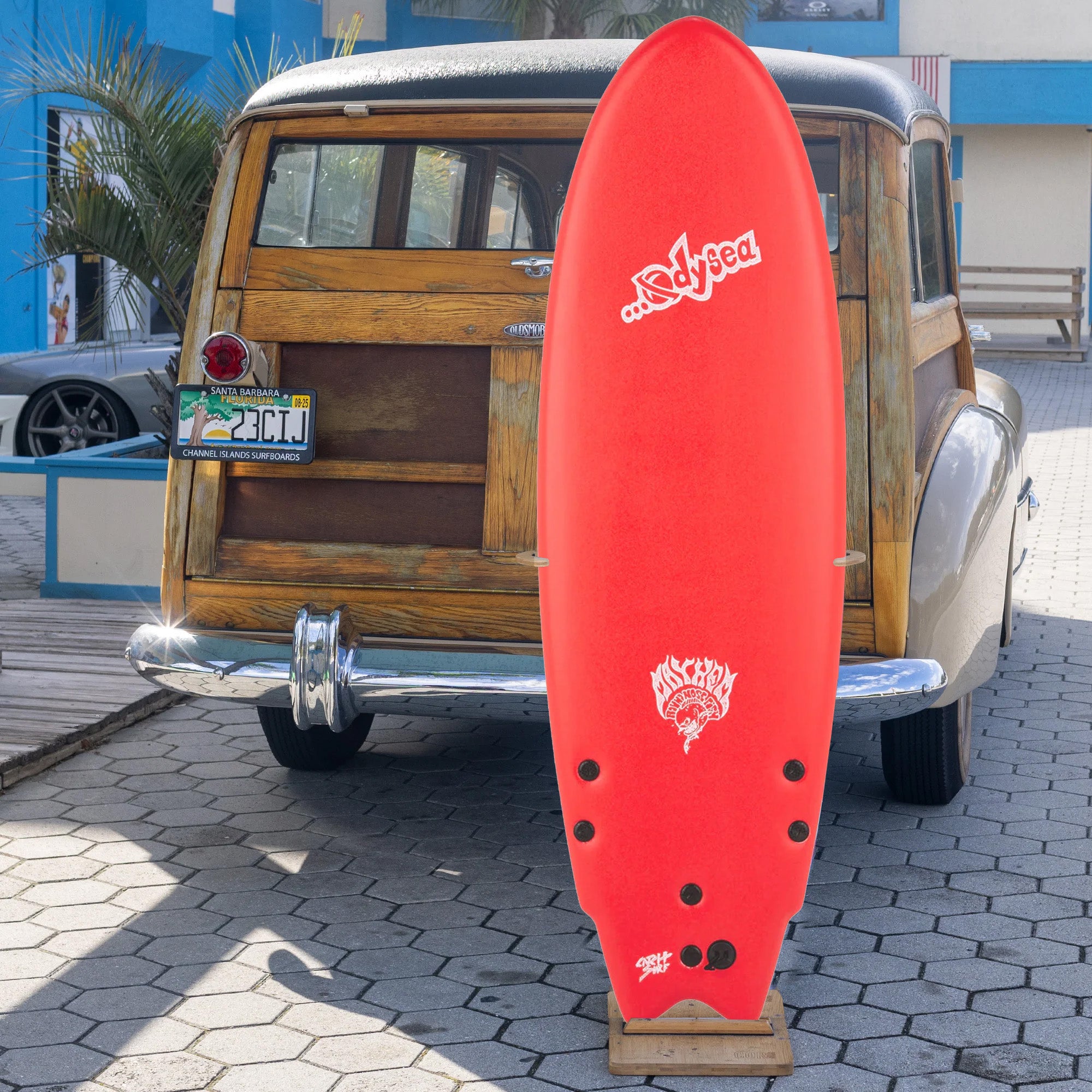 Catch Surf Odysea X Lost RNF 5'11 Soft Top Surfboard - Red - Perfect for Beginners & Intermediate Surfers - Great for Small to Medium Waves at Beach & Surf Schools