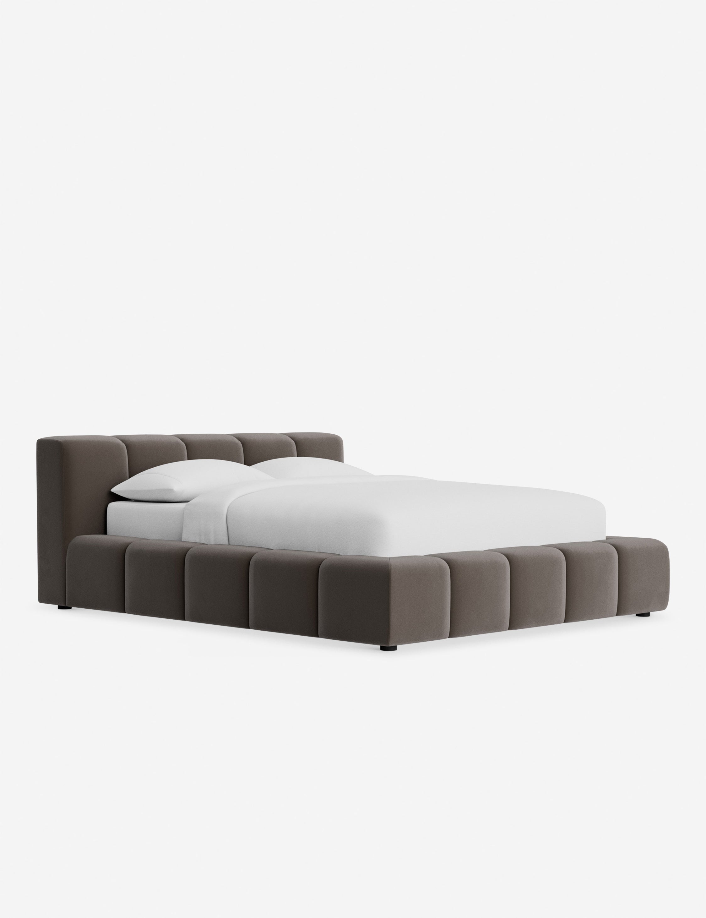 Cambry Platform Bed Frame - Modern Minimalist Wooden Bed with Headboard - Perfect for Bedroom, Guest Room & Small Spaces