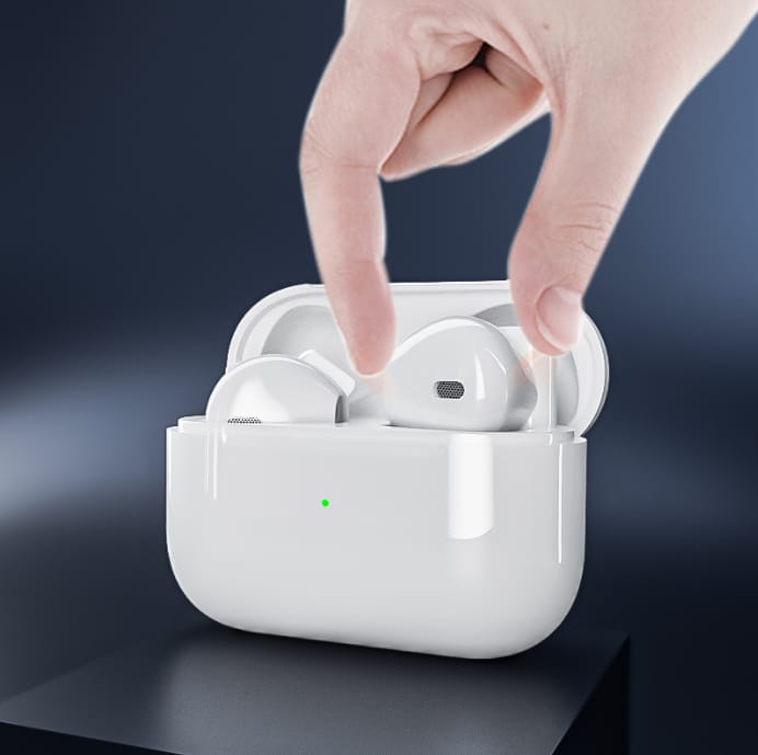 Wireless Bluetooth Headphones with Charging Case - White | Noise Cancelling Earbuds for Running, Workout & Travel