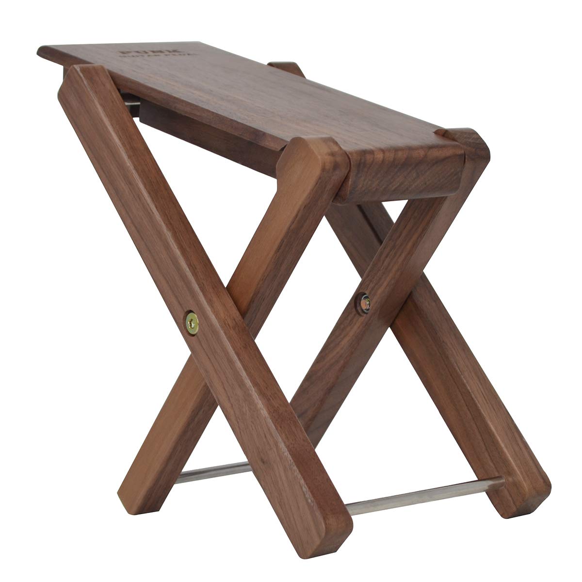 Premium Black Walnut Solid Wood Guitar Foot Stool - 4-Level Adjustable Folding Footrest for Classical & Acoustic Guitar Players - Perfect for Practice, Performances & Home Studio Use