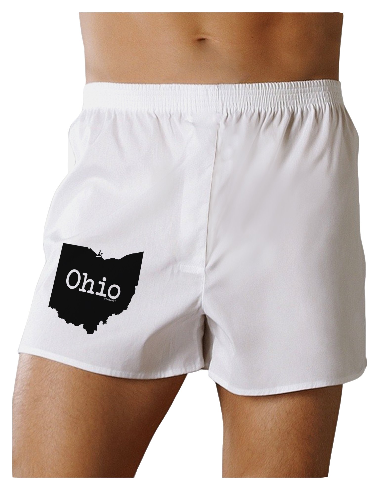 TooLoud Ohio - Patriotic USA Flag Boxer Shorts for Men | Comfortable Cotton Underwear | Perfect for 4th of July, Sports & Casual Wear