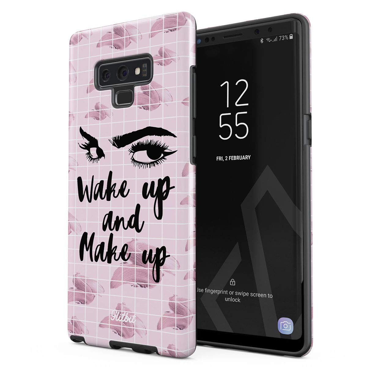 Samsung Galaxy Note 9 Case - Glitbit Compatible Shockproof Dual Layer Hard Shell with Silicone Cover | Makeup Artist Quote Design | Perfect for Makeup Lovers & Glam Girls | Great for Daily Protection & Makeup Inspiration