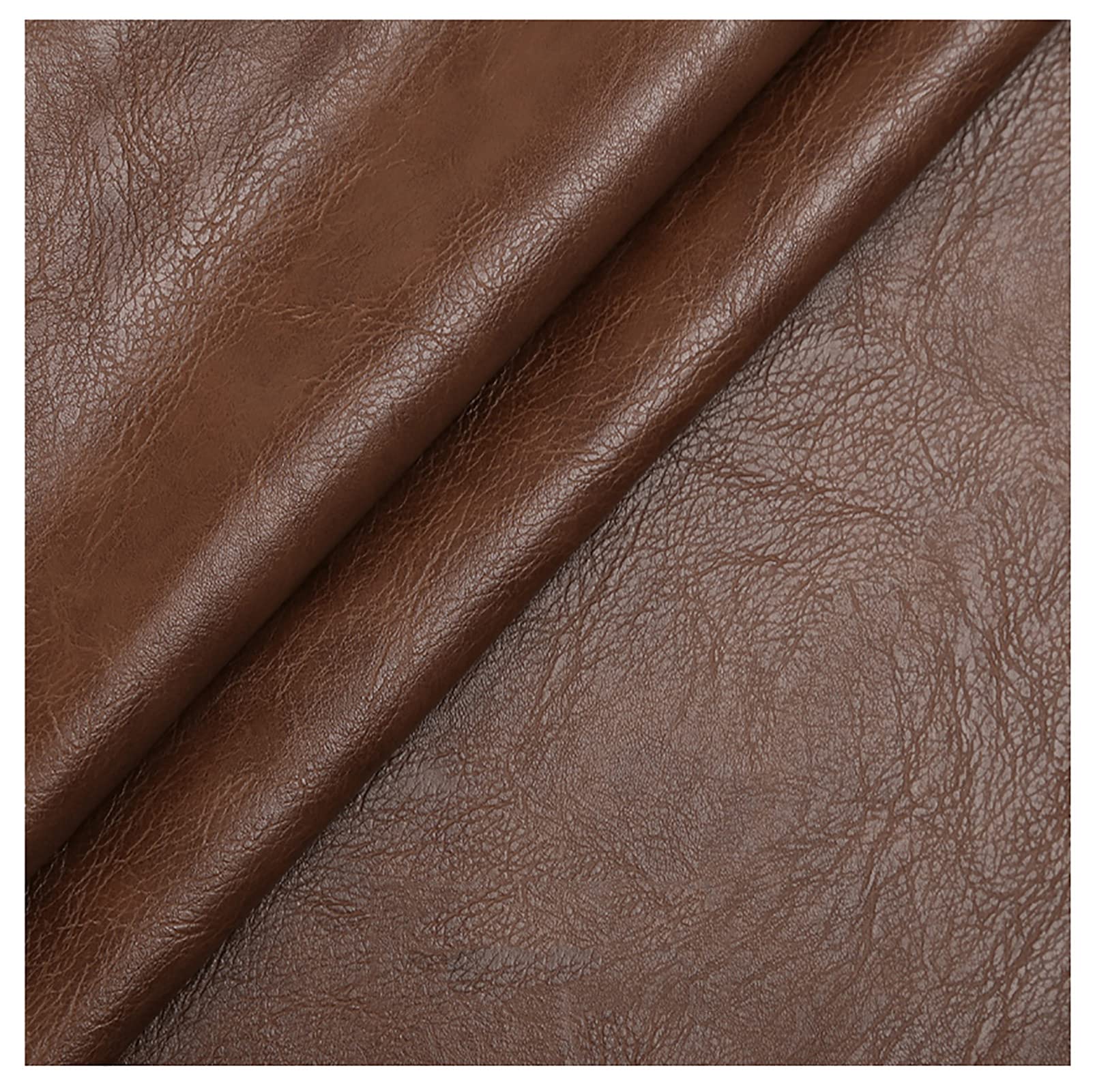 Premium Faux Leather Upholstery Fabric - Light Coffee Leatherette Material with Cotton Backing (4.5x16 ft) for DIY Projects, Furniture Repair & Home Decor - Waterproof & Durable Fabric Sheets for Sofa, Chairs, Headboards & Crafting