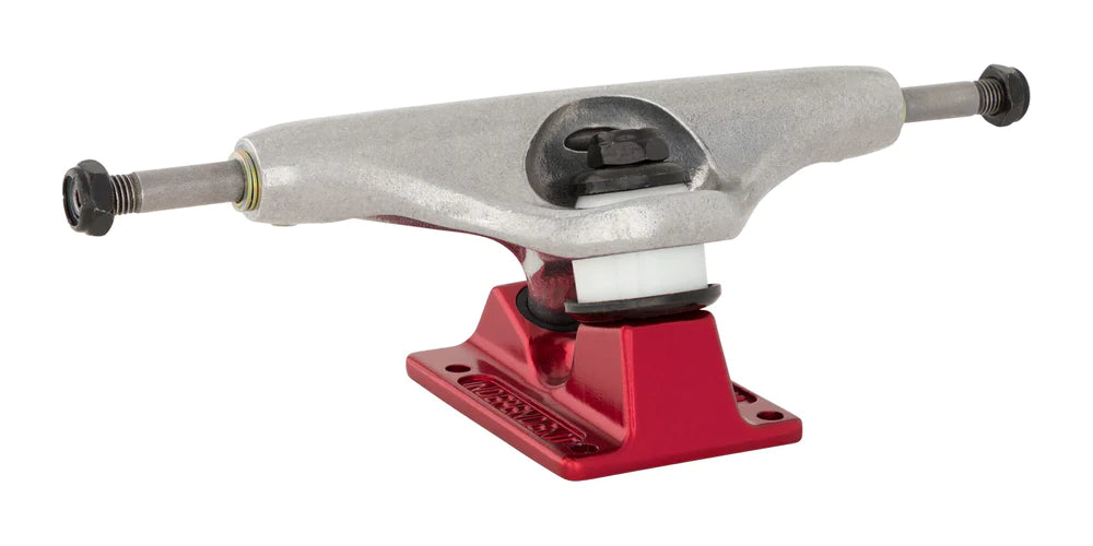 Stage 11 Forged Hollow BTG Summit Silver Anodized Red Independent Skateboard Trucks - Premium Skateboard Parts for Street & Park Riding