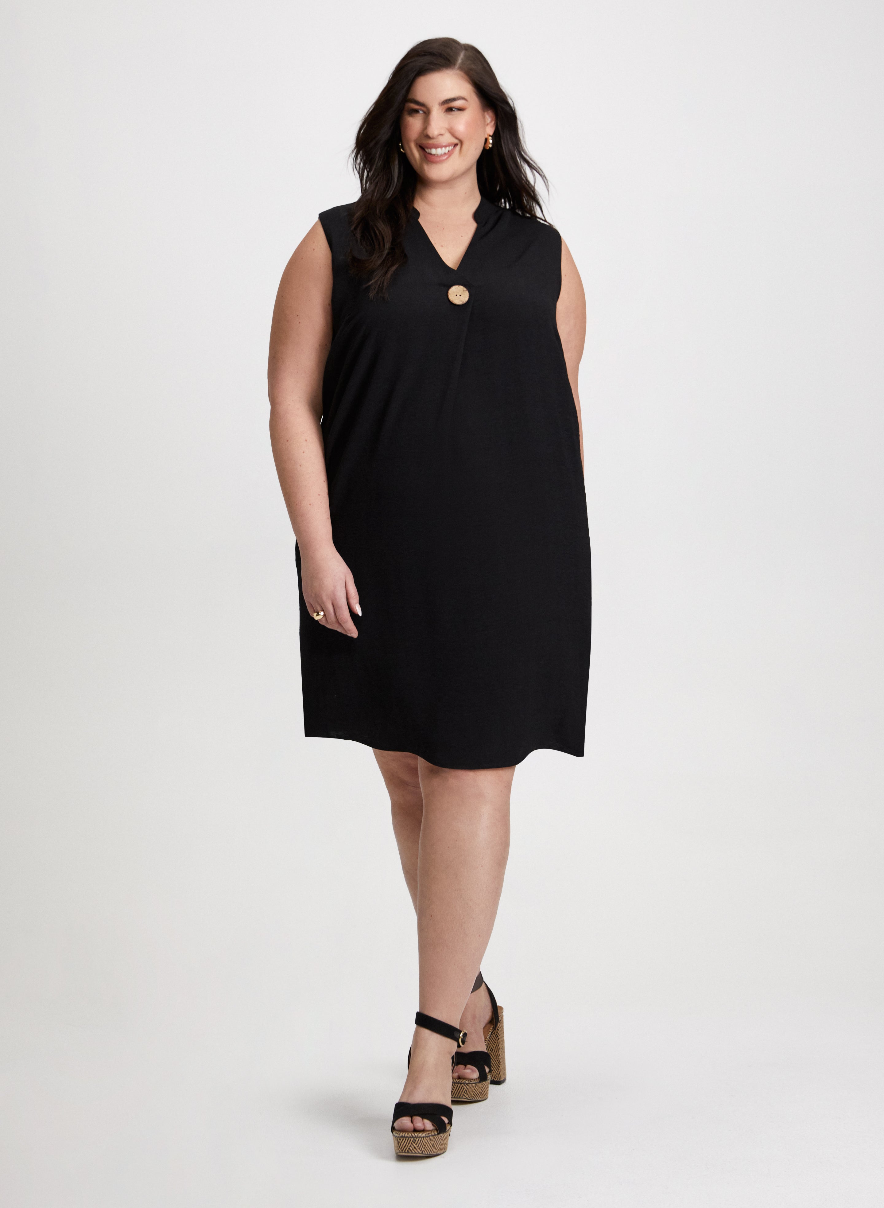 Elegant Decorative Button Dress for Women - Stylish Floral Print A-Line Dress for Casual Wear, Office, and Special Occasions