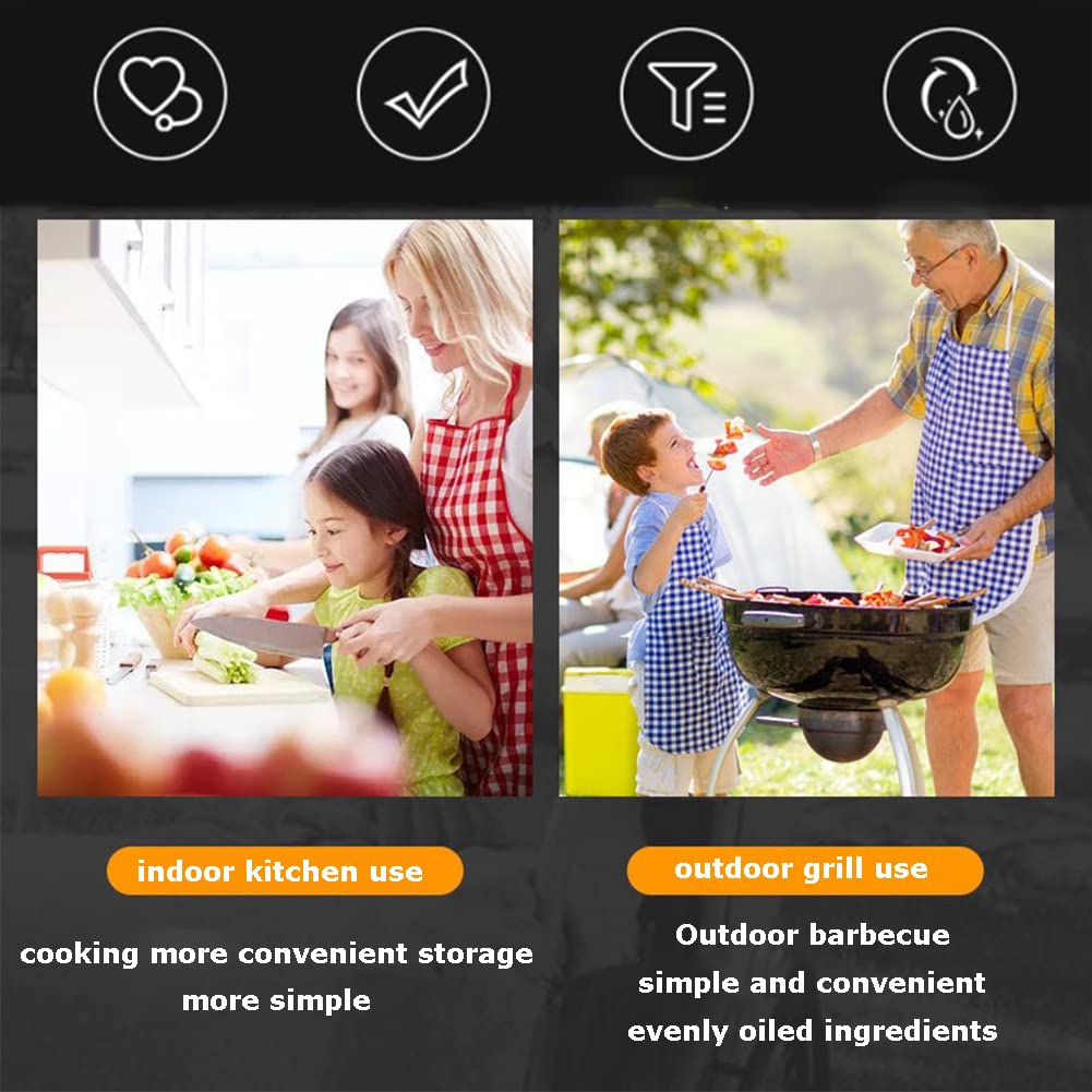 Stainless Steel BBQ Oil Sprayer - Portable Kitchen & Outdoor Cooking Tool for Grilling, Frying, Baking - Perfect for Backyard BBQ, Camping, and Home Kitchen Use