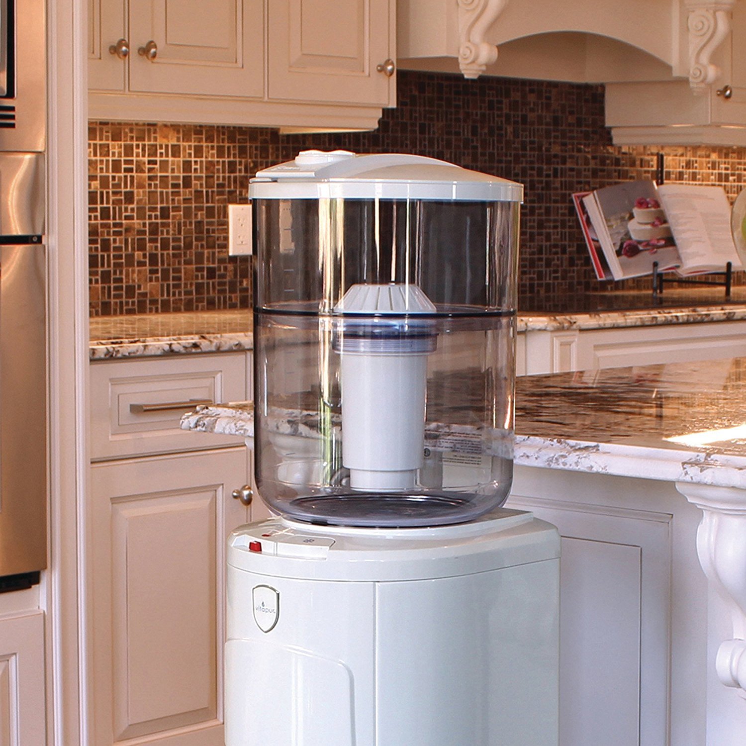 Vitapur GWF8 Top-Load Water Dispenser Filtration System - White | Clean Drinking Water for Home & Office