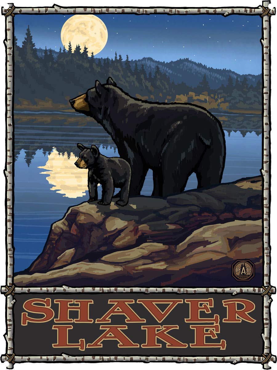 Bear Lake Moon Metal Art Print - California Travel Artwork by Paul A. Lanquist - 8.5x11.5 Inch Wall Decor for Home, Office & Cabin - Nature Inspired Gift for Travel Lovers