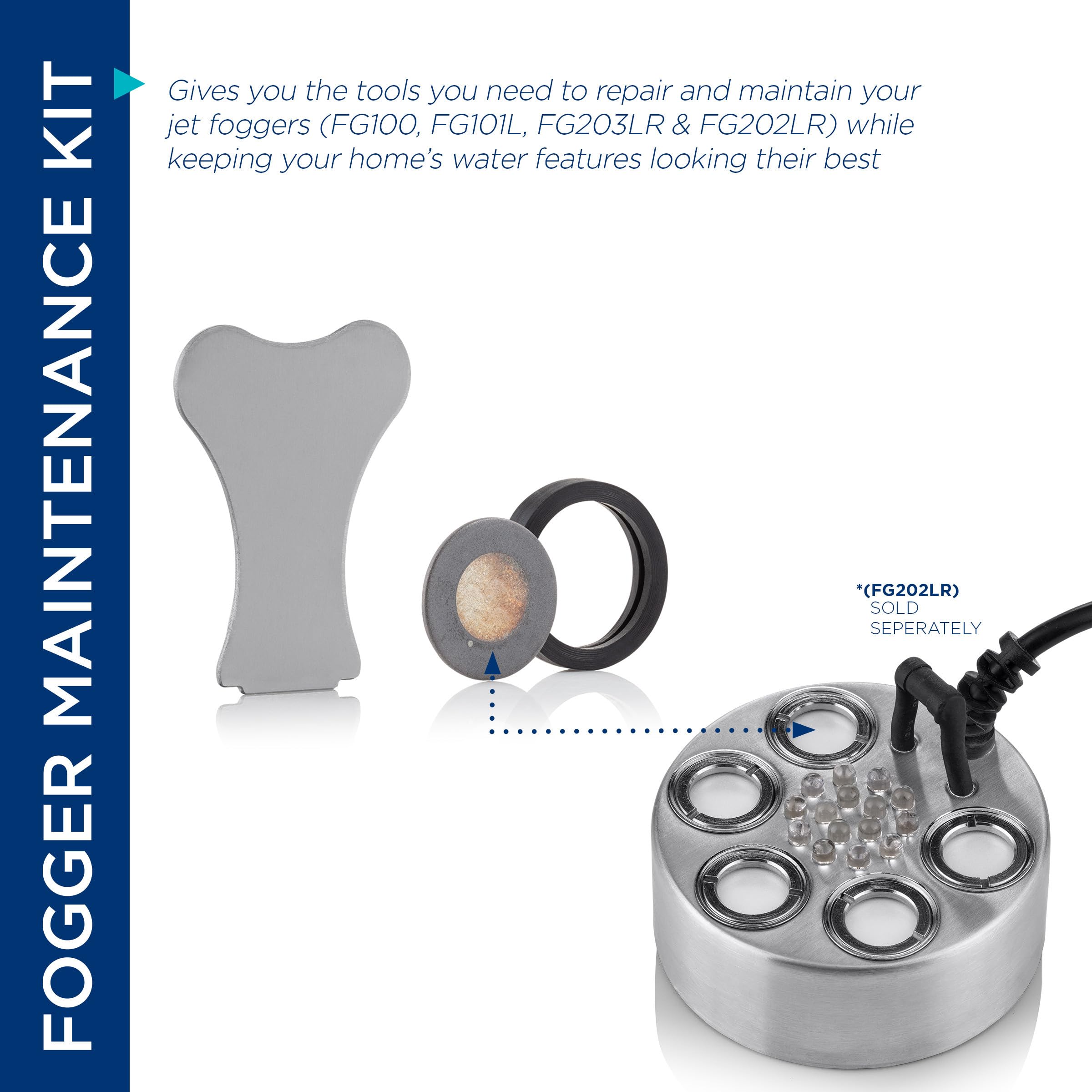 Alpine Corporation 20mm Fogger Mist Maker Disk Replacement Kit - Compatible with FG202LR & FG203LR Fog Machines - Perfect for Indoor Water Fountains, Ponds, and Decorative Displays