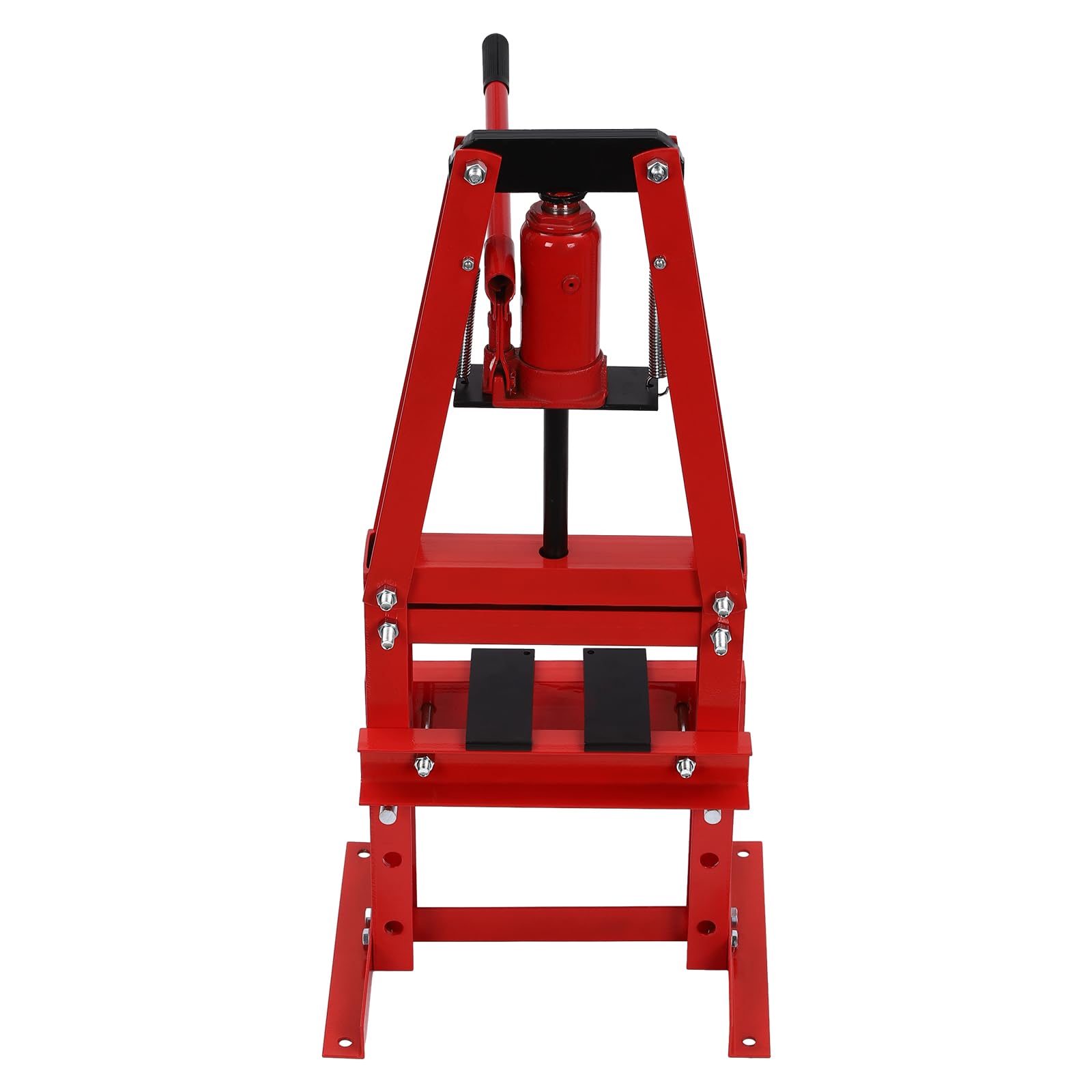 6-Ton Hydraulic Shop Press with Adjustable A-Frame & Press Plates - Heavy Duty Benchtop/Floor Press for Metalworking, Woodworking & Auto Repair (Red) - Perfect for Garage, Workshop & DIY Projects