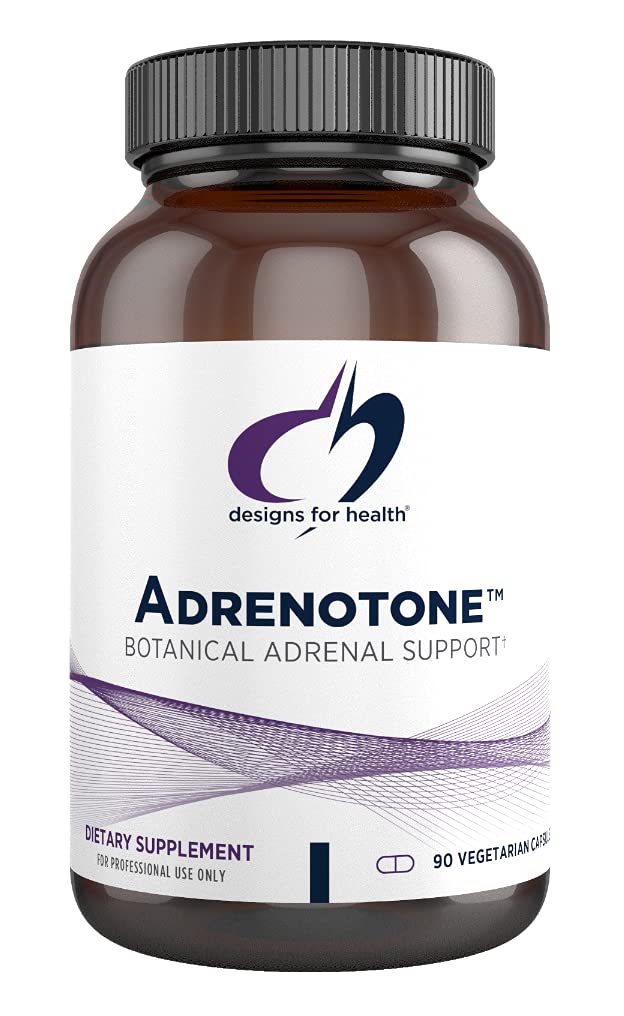 Designs for Health Adrenotone - Adrenal Support Supplement with Rhodiola Rosea, Ashwagandha & B Vitamins (B2, B5, B6) - Promotes Healthy Cortisol Levels & Stress Relief - 90 Capsules - Ideal for Stress Management, Fatigue Relief & Adrenal Health Support