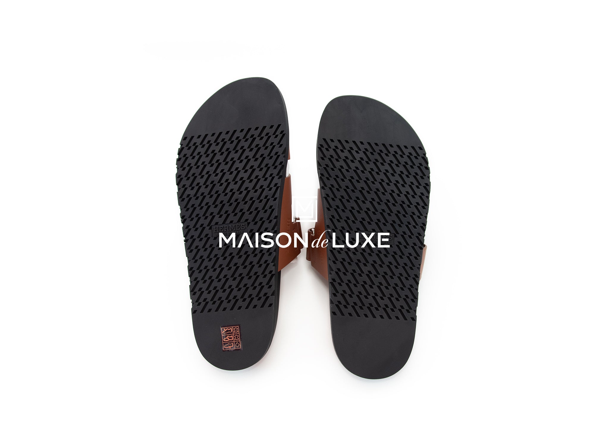 Hermes Men's Gold Chypre Sandal Size 42 - Luxury Leather Slide Sandals for Men | Perfect for Summer, Beach & Casual Outings