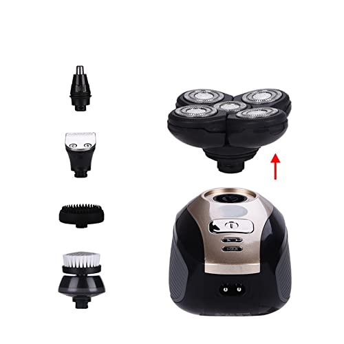 5-in-1 Rechargeable Electric Razor for Men - 4D Floating Head Shaver with Nose Hair Trimmer & Clipper | Perfect for Travel, Gym & Daily Grooming Routine