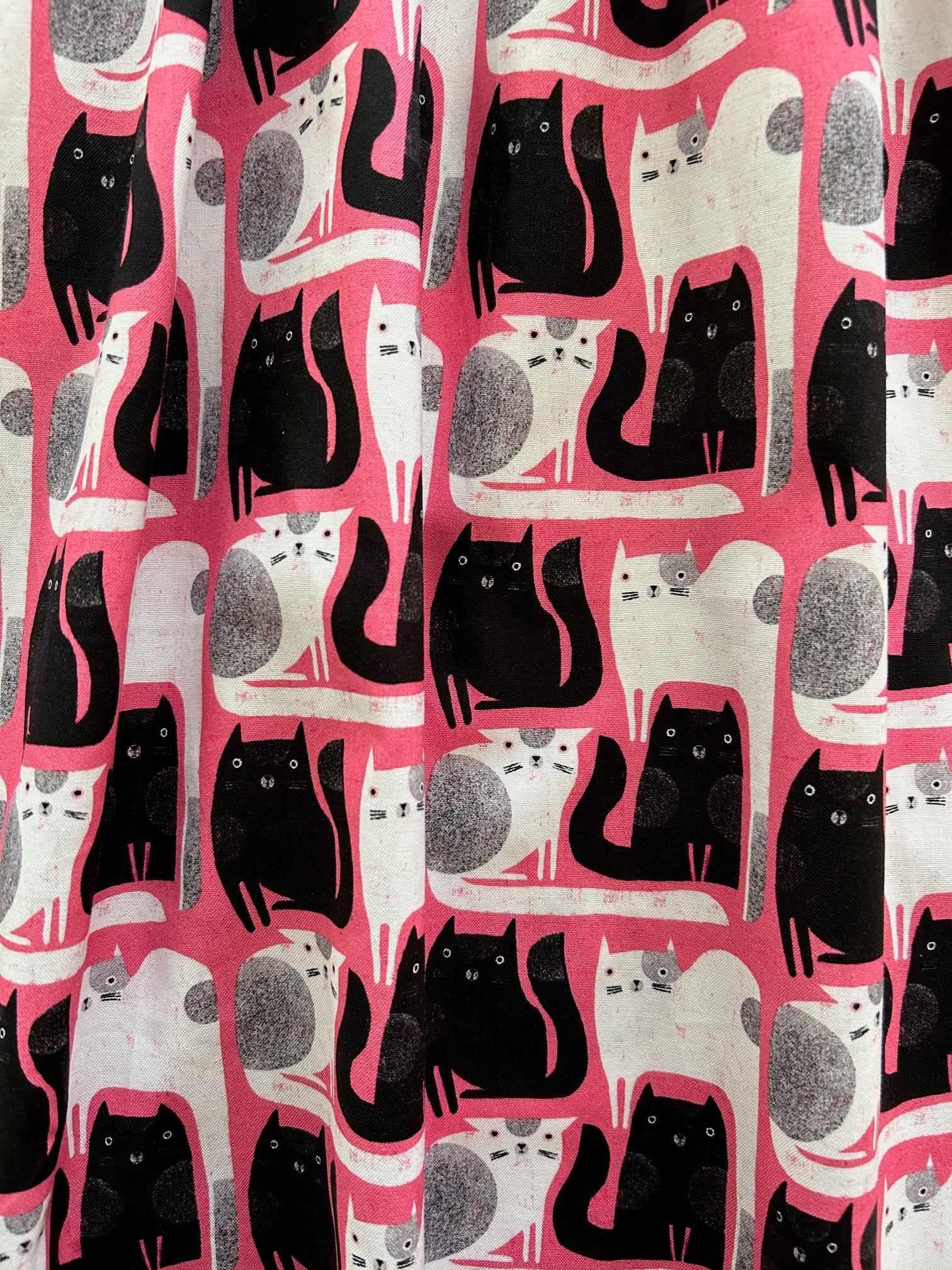 Stylish Cat Print Fit & Flare Dress for Women - Perfect for Casual Outings, Parties & Date Nights