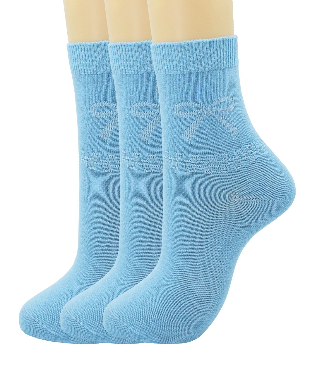 SRYL Women's Cotton Ankle Socks - Soft Combed Cotton Solid Color Casual Dress Socks for Work, Office & Everyday Wear - Pack of 6 Pairs