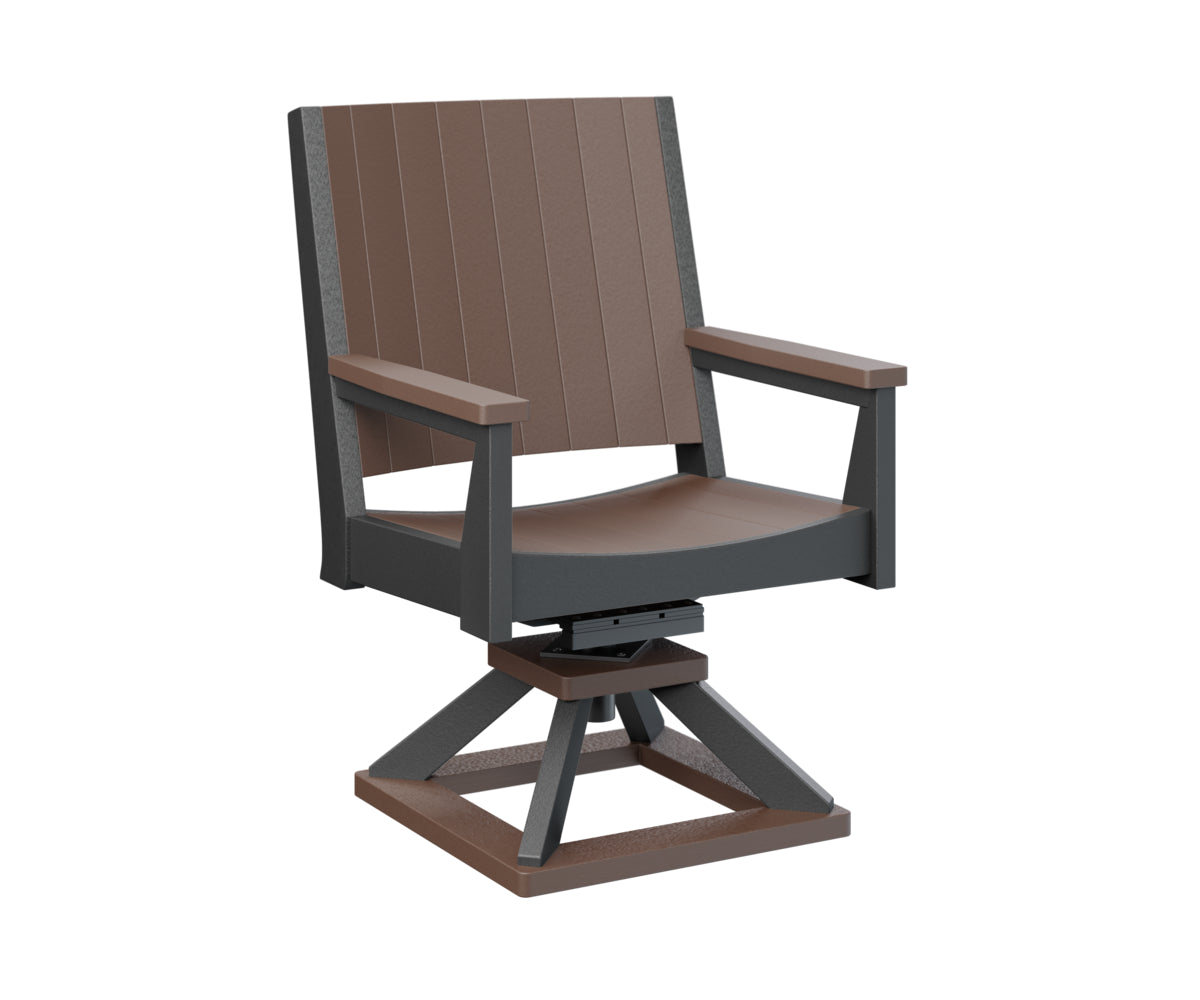 Berlin Gardens Mayhew Swivel Rocker Dining Chair - Comfortable Patio & Outdoor Seating for Restaurants, Gardens, and Decks