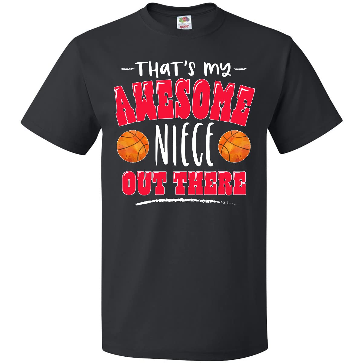Inktastic 'That's My Awesome Niece' Basketball Design T-Shirt - Perfect for Niece Appreciation, Sports Fans & Family Gifts