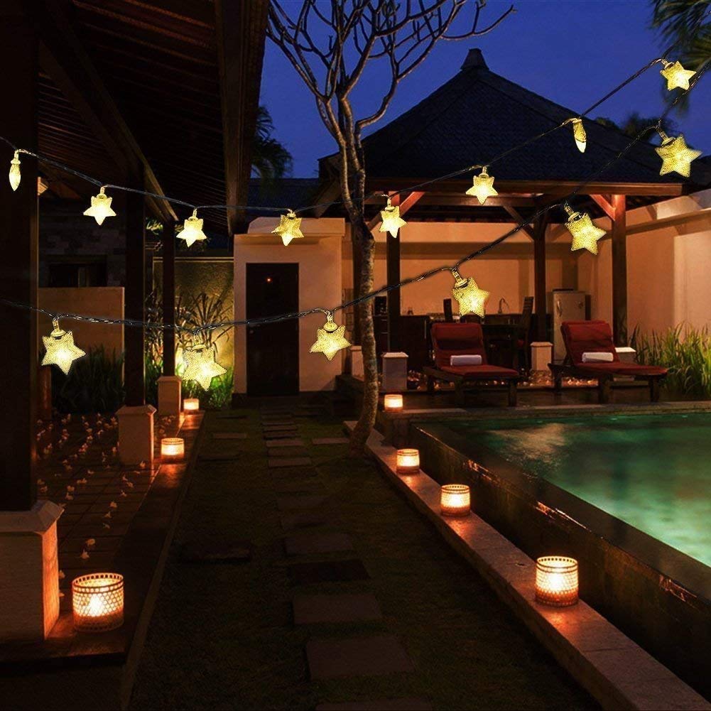 10 LED Star String Lights - 3.5m for Home & Christmas Decor
