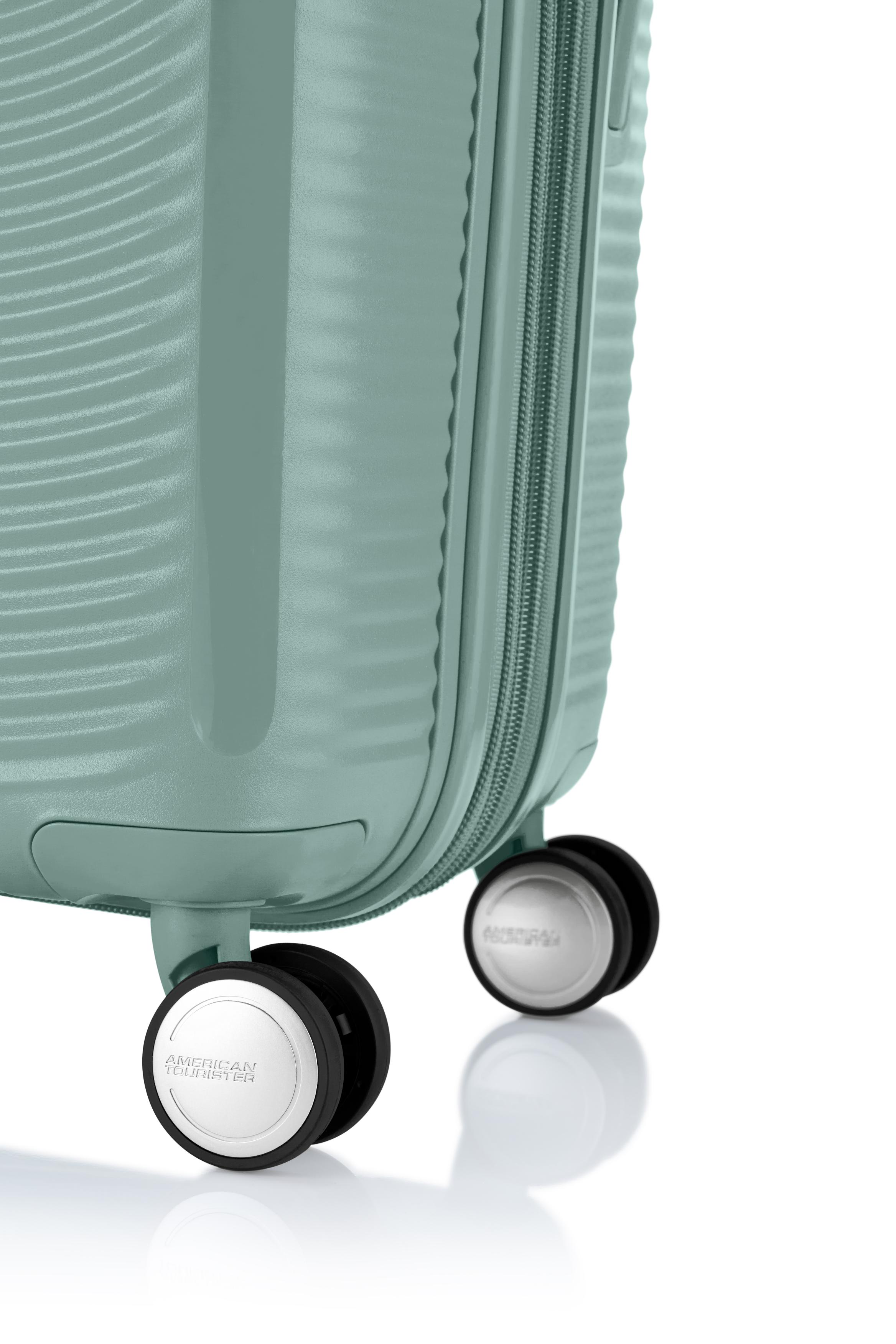American Tourister 69cm Curio 2.0 Spinner Luggage - Urban Green Hardshell Suitcase for Travel, Business & Vacation | Lightweight & Durable Carry-On Bag