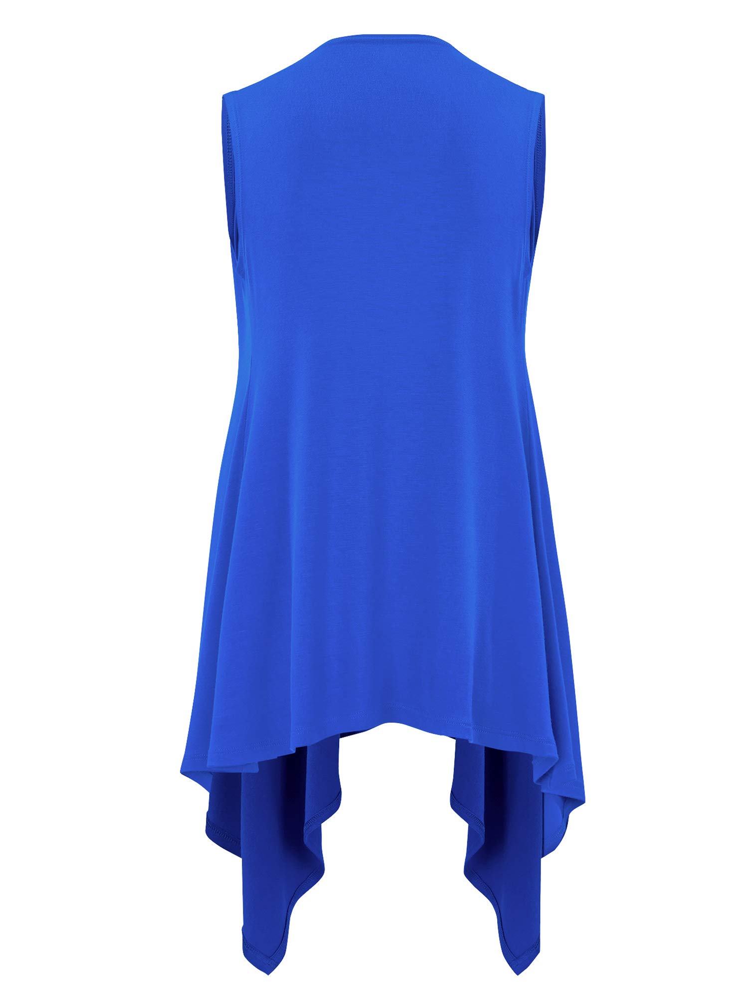 Made By Johnny Women's Lightweight Sleeveless Draped Open Cardigan - Summer Cover-Up for Beach, Office & Casual Outings
