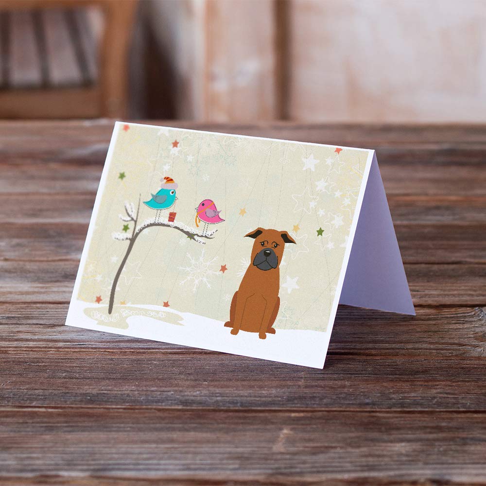 Whimsical Chinese Chongqing Dog Christmas Greeting Cards - Pack of 8 Blank A7 (5x7) Note Cards with Envelopes | Perfect for Holiday Gifts, Friend Presents & Festive Greetings | Cute Dog Lover Stationery for Christmas Cards Exchange & Holiday Wishes