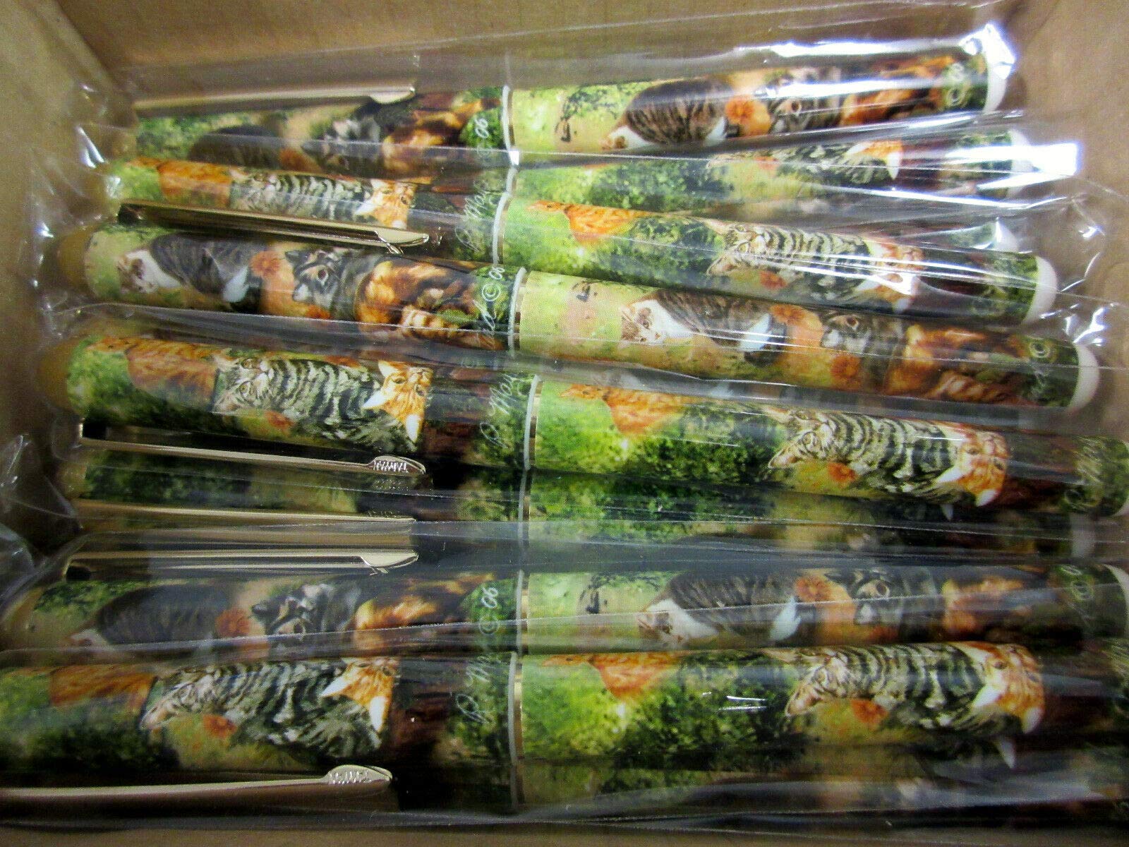 Premium Cat-Themed Designer Pens - Set of 50 Bulk Wholesale Pens by Ruth Maystead (BFCATS4-1P) - Perfect for Office Supplies, School Projects, Gift Sets & Cat Lover Gifts