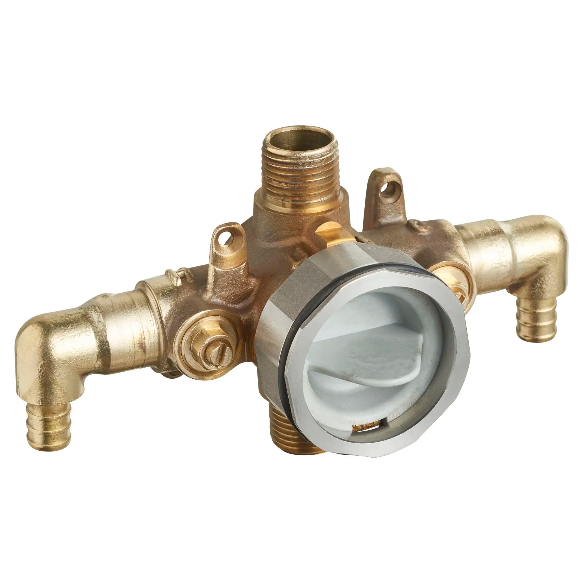 Flash® Universal Shower Rough-In Valve with PEX Inlet Elbows - Compatible with Crimp Ring System & Screwdriver Stops - Perfect for Bathroom Remodeling and Plumbing Installations