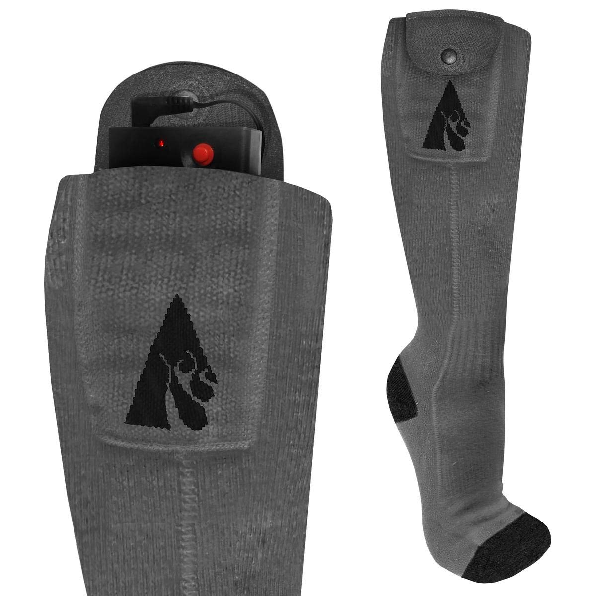 ActionHeat Classic AA Battery Heated Socks for Men & Women - Lightweight Cotton Blend Winter Warm Socks for Hiking, Skiing & Outdoor Activities