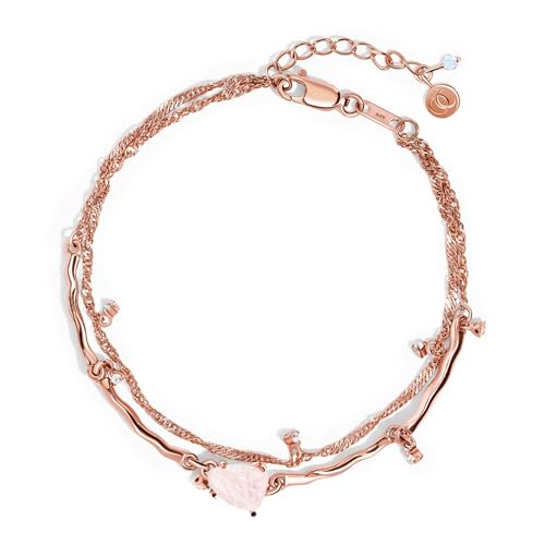 Rose Gold Rose Quartz Bracelet - Flow