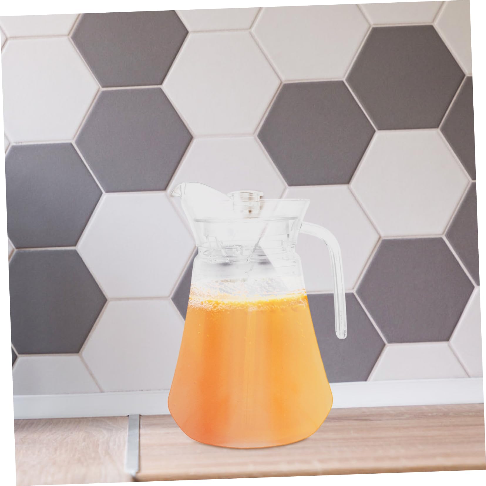 Premium Glass Juice Pitcher with Lid - 64oz Cold Water Beverage Dispenser for Iced Tea, Lemonade & Infused Water - Perfect for Refrigerator, Parties & Outdoor Gatherings