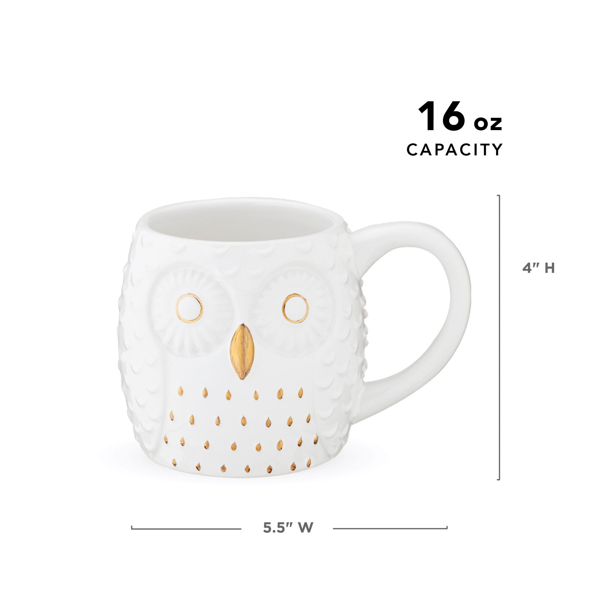 Olivia Ceramic Owl Mug - Handmade Cute Owl Design Coffee Cup for Tea & Hot Drinks - Perfect Gift for Owl Lovers, Home & Office Use