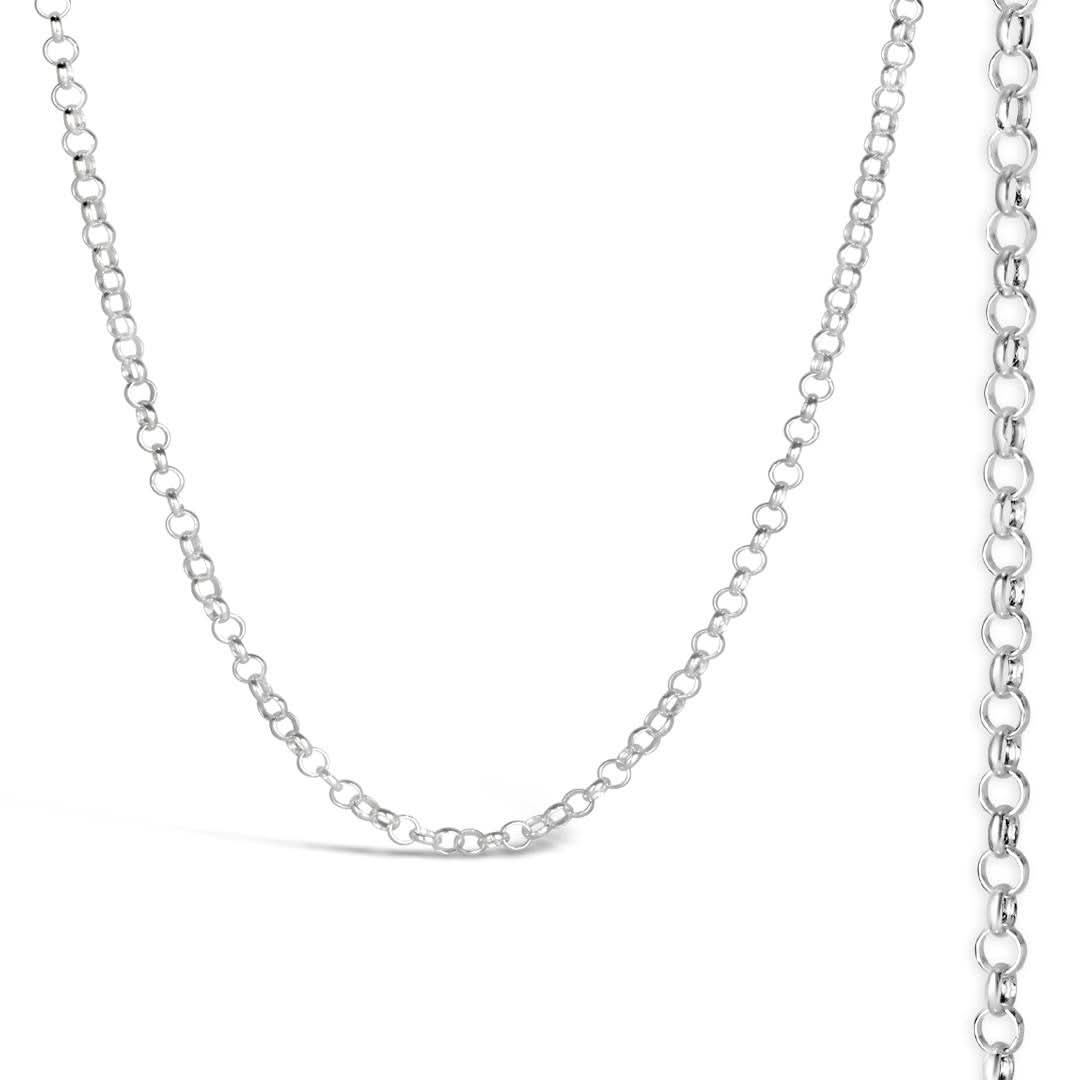 Belcher Chain Solid Silver Necklace for Women - 925 Sterling Silver Chunky Link Chain - Perfect for Layering, Everyday Wear & Special Occasions
