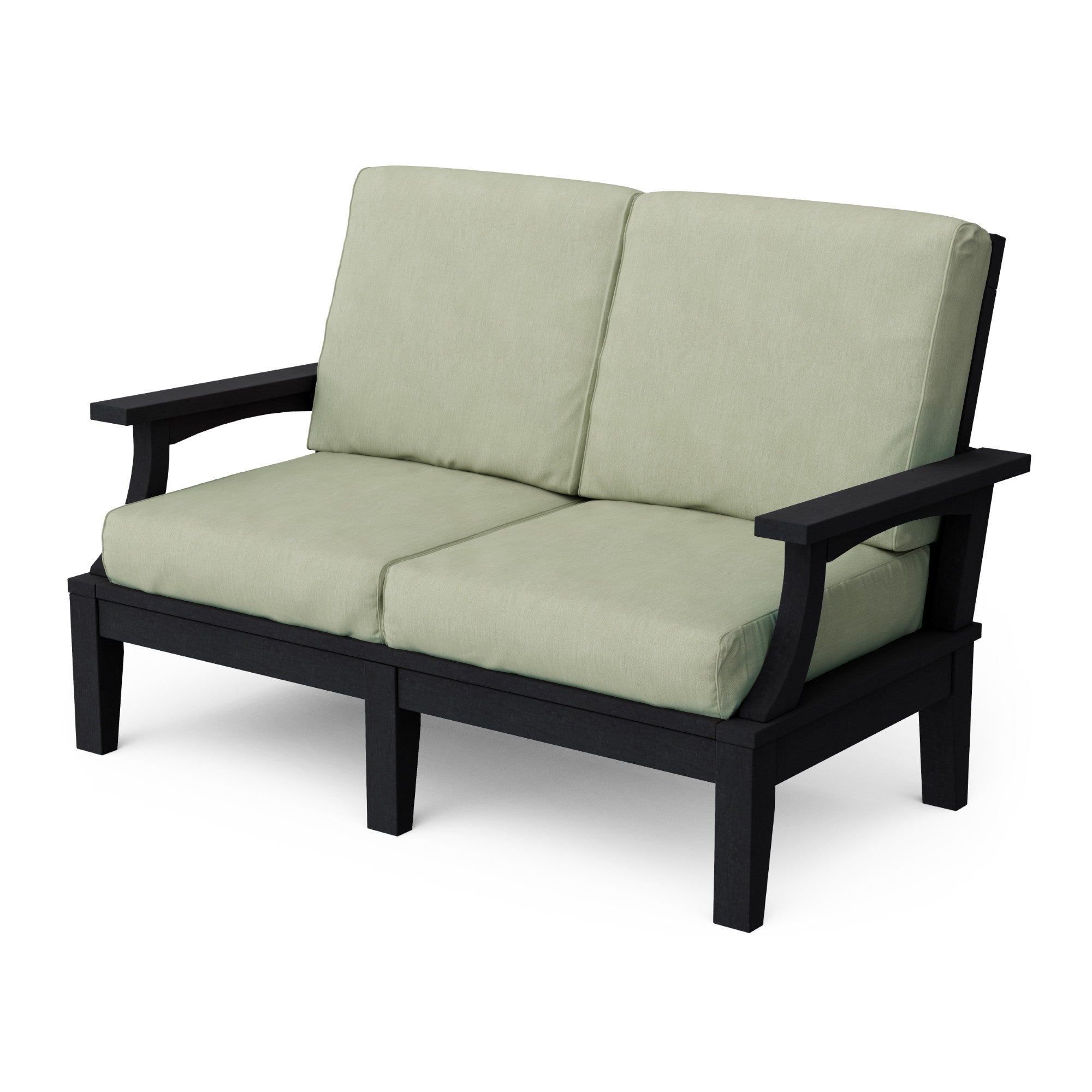 Heritage Deep Seating Love Seat Cushioned Sofa - Outdoor Patio Furniture for Garden, Poolside & Backyard Relaxation