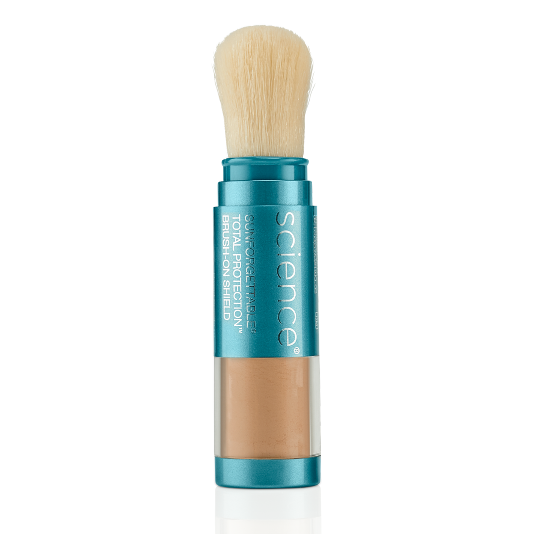 Colorescience Sunforgettable Brush-On Sunscreen SPF 50 - Mineral Powder Sun Protection for Face & Body | Perfect for Travel, Beach & Daily Use