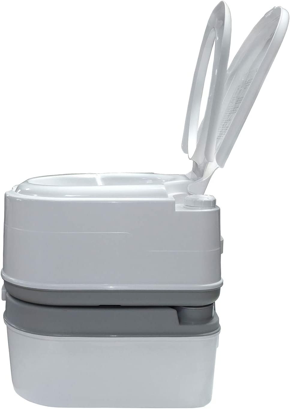 HTTMT 6.3 Gallon (24L) Portable Camping Toilet with Piston Pump Flush System - Lightweight & Odor-Free for RV, Boat, Travel & Outdoor Adventures [ET-TOILET002-24L] | Perfect for Camping Trips, Road Trips, Emergency Preparedness & Off-Grid Living