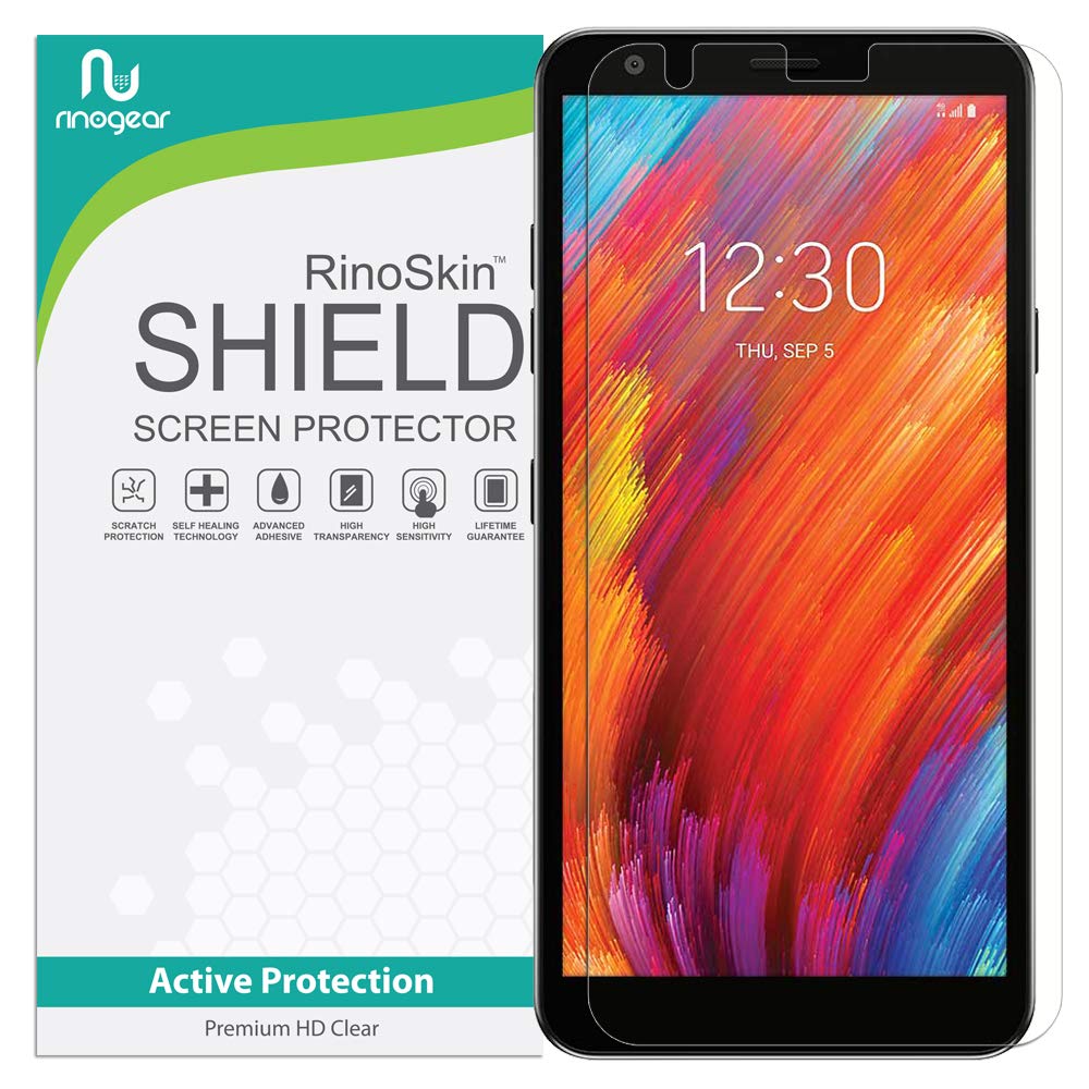RinoGear Screen Protector for LG Aristo 4 Plus - Case Friendly, Flexible TPU Film with Full Coverage - Clear HD Protection for Everyday Use & Travel