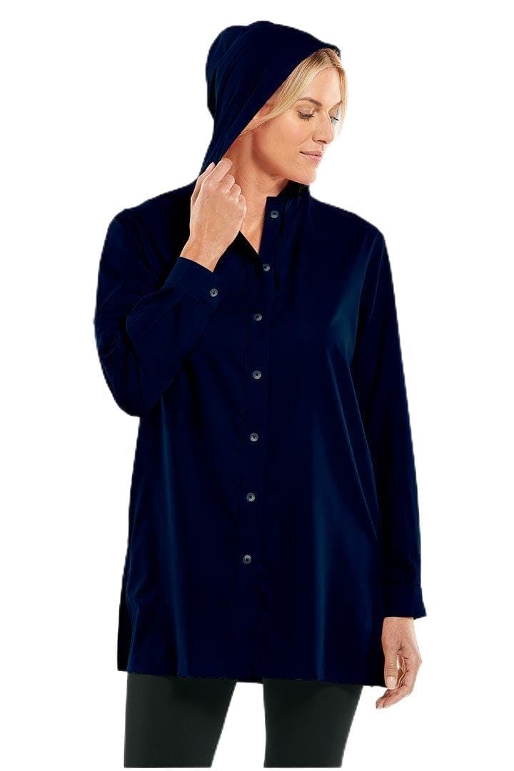 Coolibar UPF 50+ Women's Iztapa Beach Shirt - Sun Protective Long Sleeve Shirt for Women - Lightweight UV Protection Clothing for Beach, Pool & Outdoor Activities
