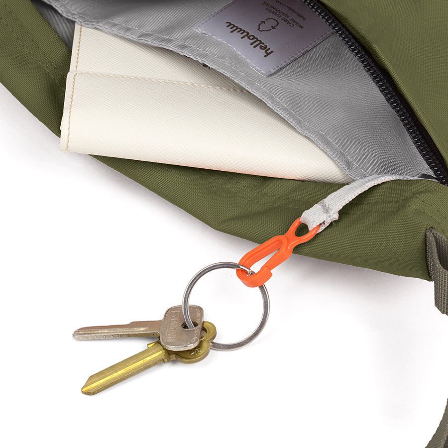 HELLOLULU Cana Compact Utility Bag - Durable Crossbody Shoulder Bag for Women, Capulet Olive - Perfect for Travel, Hiking, and Everyday Use