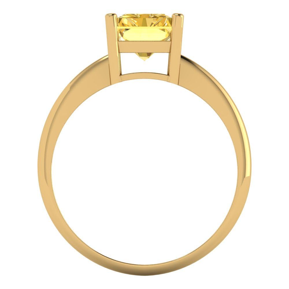 2.5ct Natural Yellow Citrine Ring - 18K Gold Engagement Jewelry for Weddings & Anniversaries