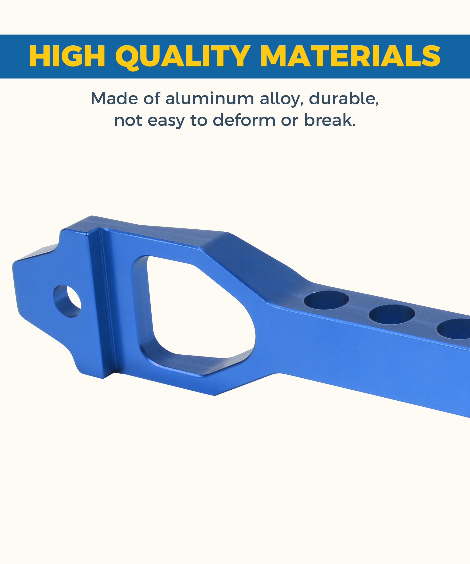 High-Quality Aluminum Alloy Battery Tie Down Kit with Galvanized Iron J Bolts - Universal Fit for Most Vehicles (Blue) - Perfect for Car Maintenance, Engine Bay Organization & Automotive DIY Projects
