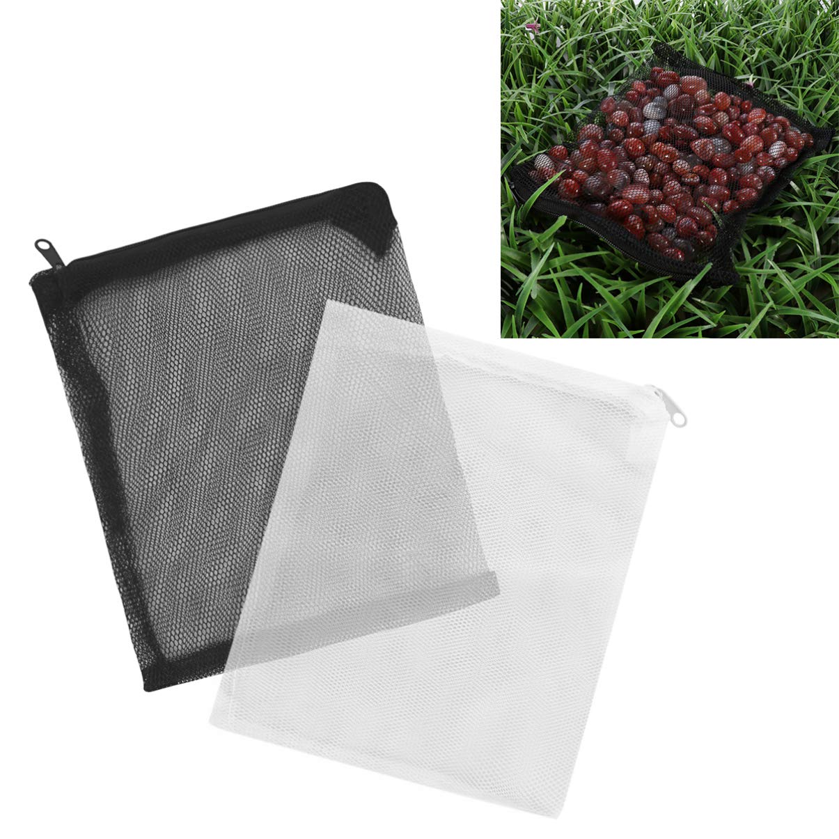 Balacoo 12pcs Aquarium Media Bags - Fish Tank Filter Mesh Bags for Water Filtration