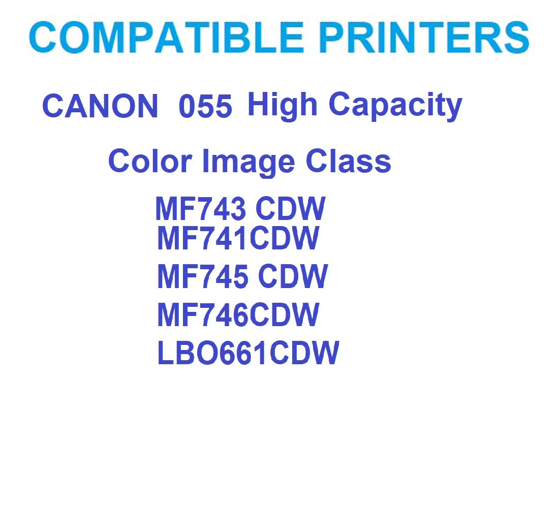 Canon 055 Toner Cartridge 4-Pack - High Capacity CMYK for MF743Cdw & LBP664Cdw Printers - Perfect for Office & Home Printing