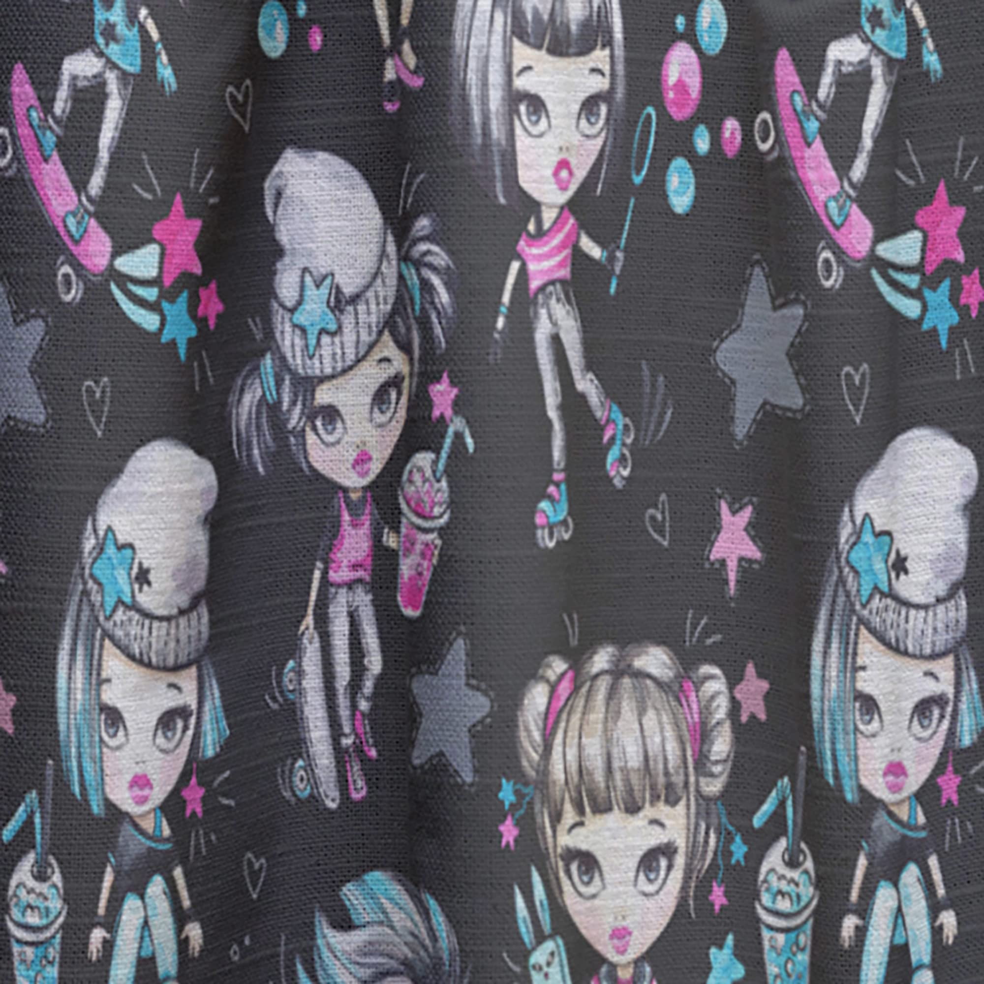 DesignQ Fashion Teen Girls' Glamorous & Sporty Bedroom Curtains - Thermal Insulated Single Panel (52x90 inches) - Perfect for Teen Bedrooms, Dorm Rooms & Playrooms