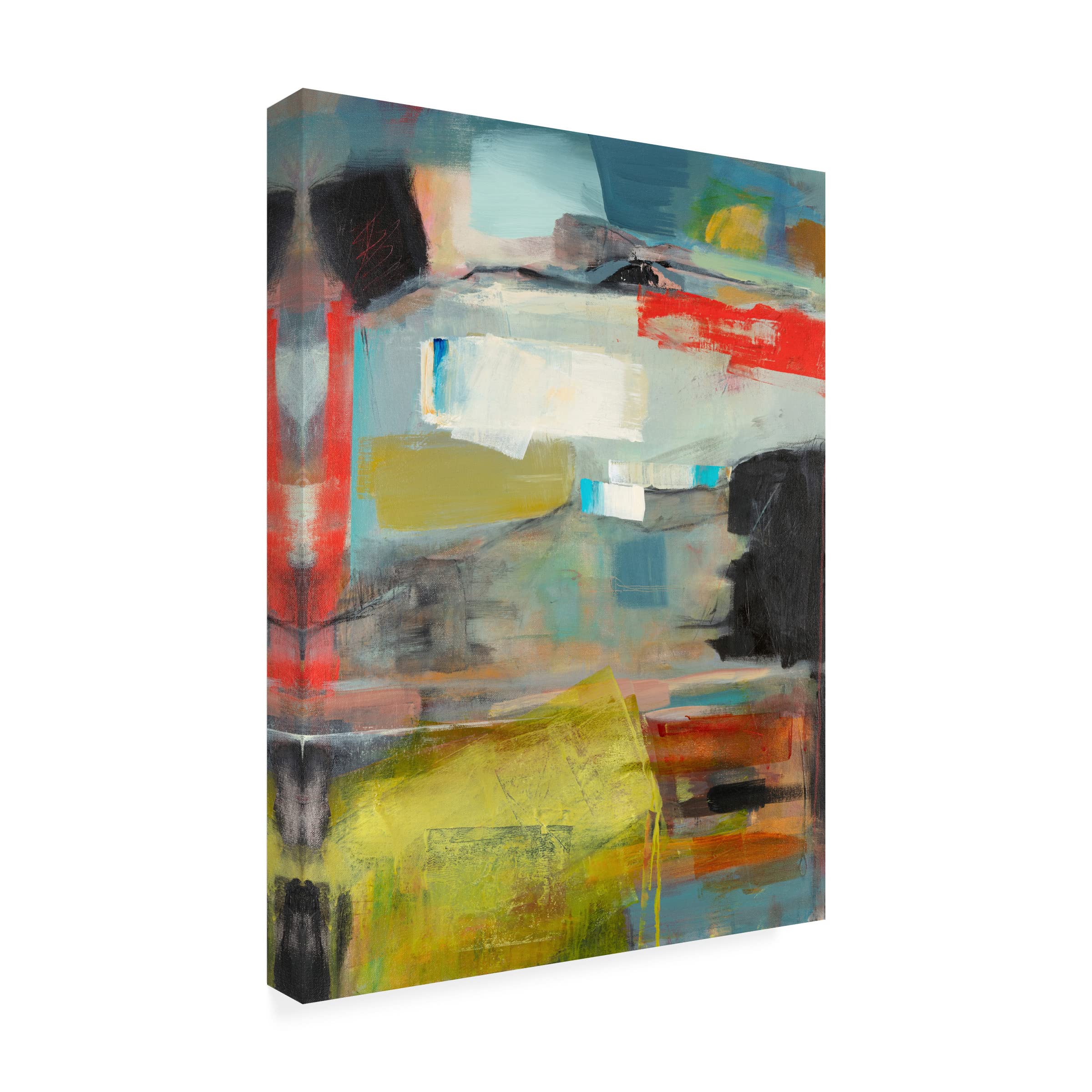 Trademark Fine Art 'Grass' Canvas Wall Art by Deanna Schuerbeke - Modern Nature Landscape Painting for Living Room, Bedroom & Office Decor