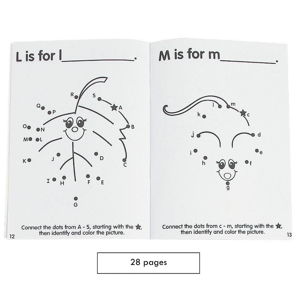 Fun Express Letters Dot to Dot Activity Books - 24 Pack | Educational Learning Activities for Kids | Alphabet Tracing & Early Writing Practice for Preschool & Kindergarten Classroom